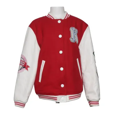 Varsity jacket (Red, White) from Kenzo Kids Polyester, Viscose, Wool