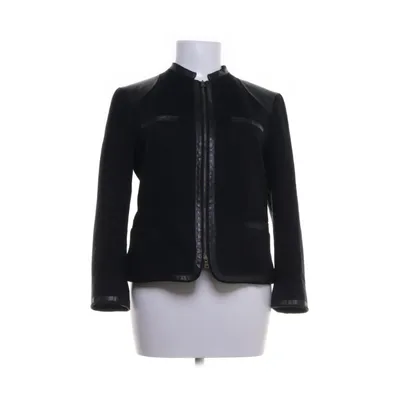 Leren jack (Zwart) van Diane von Furstenberg Katoen, Modal, Leer, Polyester, Elastaan