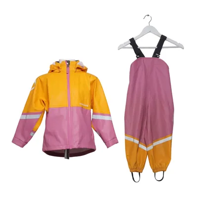 Regnställ (Rosa, Orange) från Didriksons Polyester, Polyuretan