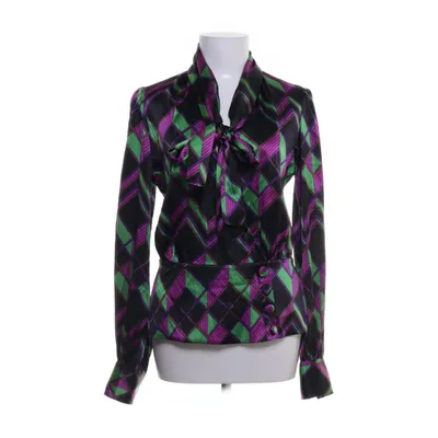 Pussy bow blouse (Black, Multicolored) from Diane von Furstenberg Silk, Elastane