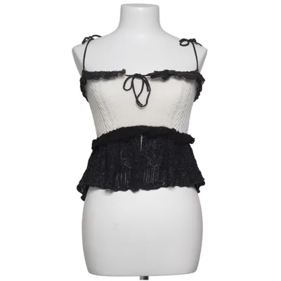 Haut (Blanc, Noir) de Zara Coton, Polyamide, Polyester