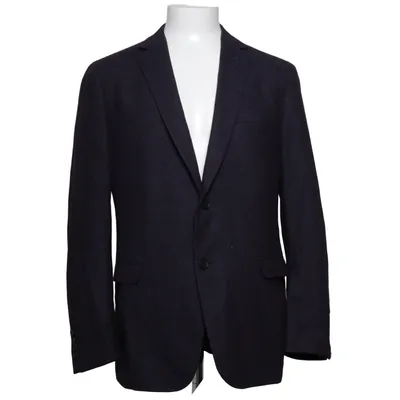 Blazer (Blue, Black) from Z Zegna Cupro, Wool