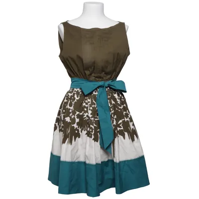 Dress (Green, White, Blue) from Prada Cotton, Elastane