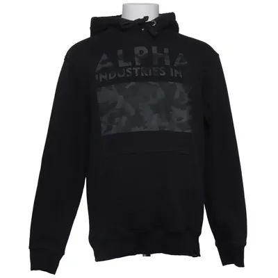 Hættetrøje (Sort) fra Alpha Industries Bomuld, Polyester