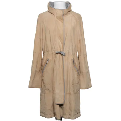 Leather coat (Beige) from Brunello Cucinelli Cashmere, Silk, Wool