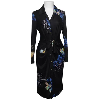 Robe (Noir, Multicolore) de Versace Collection Viscose