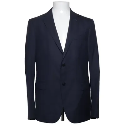Blazer (Bleu) de Z Zegna Cupro, Soie, Laine