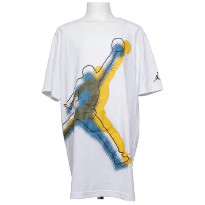 T-shirt (Vit, Flerfärgad) från Jordan Bomull, Polyester
