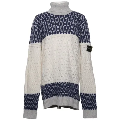 Turtleneck (Blue, White, Gray) from Stone Island Junior Cashmere, Polyamide, Viscose, Wool