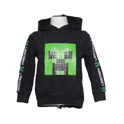 Huvtröja (Grå, Grön) från Mojang Bomull, Polyester