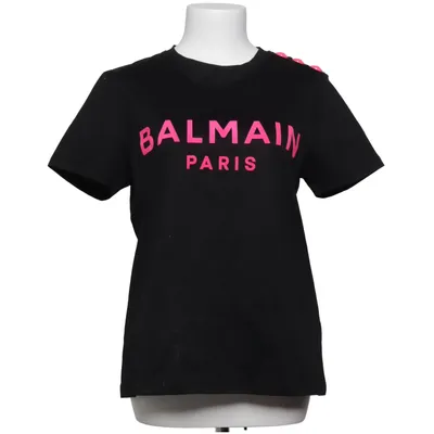 T-shirt (Noir, Rose) de Balmain Coton