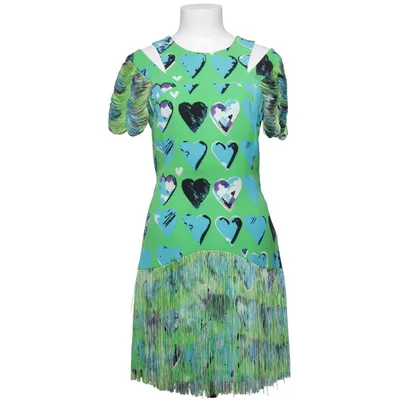 Kjole (Grøn, Blå, Sort) fra Versace for H&M Elastan, Polyester, Silke