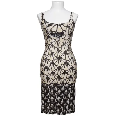 Klänning (Beige, Svart) från Roberto Cavalli Elastan, Viskos