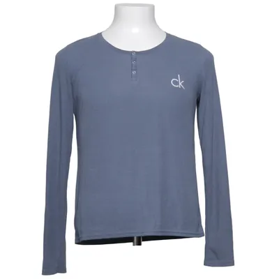 Henley shirt (Blauw) van Calvin Klein Sleepwear Elastaan, Polyester, Viscose