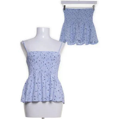 Sæt (Blå, Hvid) fra Gina Tricot Elastan, Genanvendt polyester