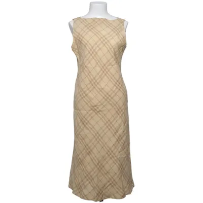 Dress (Beige, Brown) from Burberry Linen, Viscose