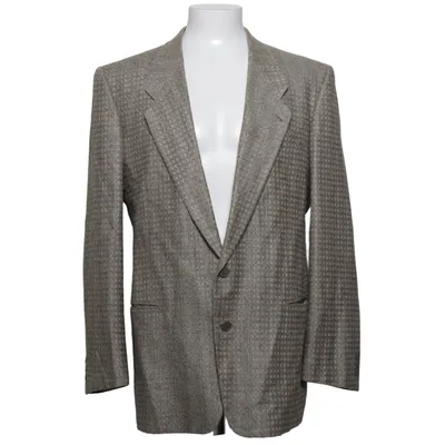 Kavaj (Beige, Grå) från Giorgio Armani Silke, Viskos