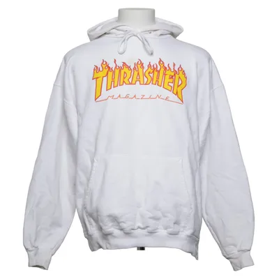 Sweat à capuche (Blanc) de Thrasher Coton, Polyester