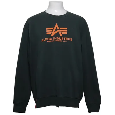 Sweatshirt (Groen) van Alpha Industries Katoen, Polyester