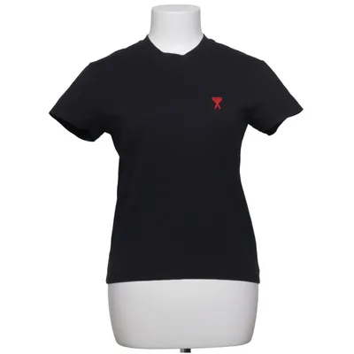 T-shirt (Svart) från AMI Elastan, Ekologisk bomull