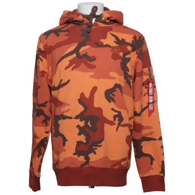 Huvtröja (Orange, Flerfärgad) från Alpha Industries Bomull, Polyester