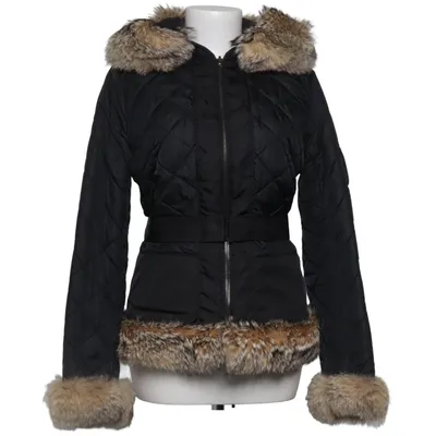 Vinterjakke (Sort) fra Prada Linea Rossa Rævepels, Nylon, Polyester, Uld