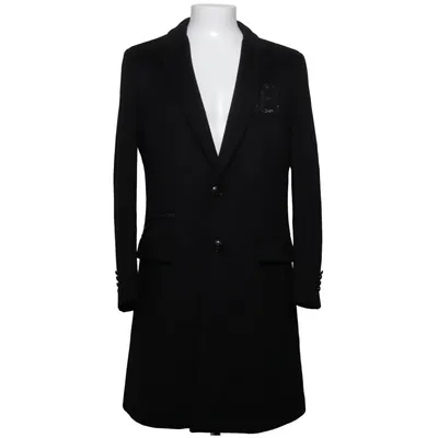 Manteau (Noir) de Balmain Polyester, Laine
