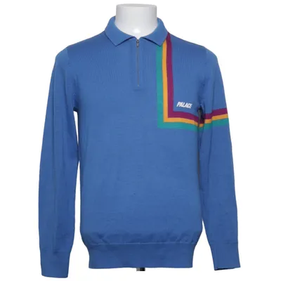 Sweater (ANGLE STRIPE ZIP KNIT) fra Palace Akryl, Uld