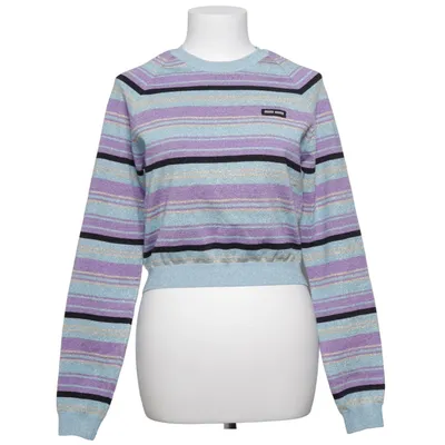 Sweater (Blue, Purple, Black) from Miu Miu Elastane, Metallic fiber, Polyamide, Silk, Viscose
