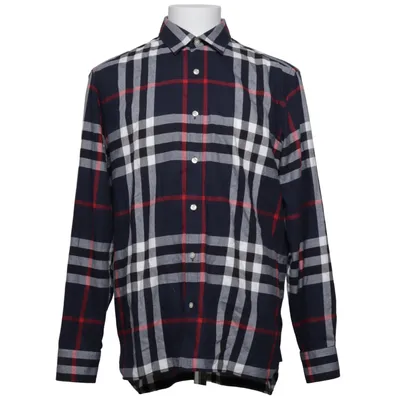 Flanellen overhemd (Blauw, Wit, Rood) van Burberry Katoen