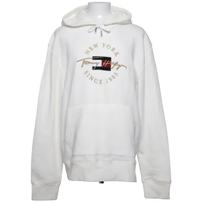 Huvtröja (Vit) från Tommy Hilfiger Bomull, Polyester