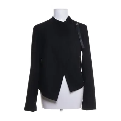 Cardigan (Black) from Helmut Lang Elastane, Leather, Polyester, Wool