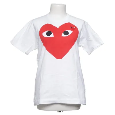 T-shirt (Blanc, Rouge) de Comme des Garçons PLAY Coton