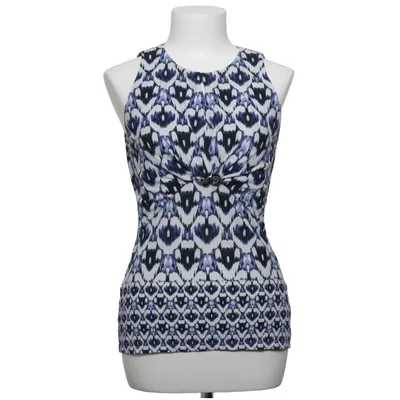 Top (Blau, Weiß, Schwarz) von Roberto Cavalli Elasthan, Polyamid