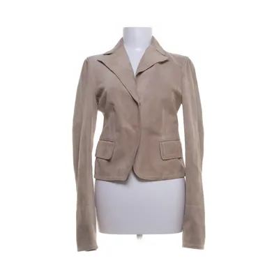 Leren blazer (Beige) van Gucci Leer, Viscose, Polyester