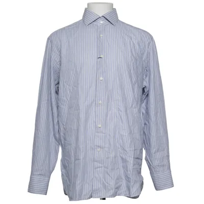 Chemise (Bleu, Blanc) de Ermenegildo Zegna Coton