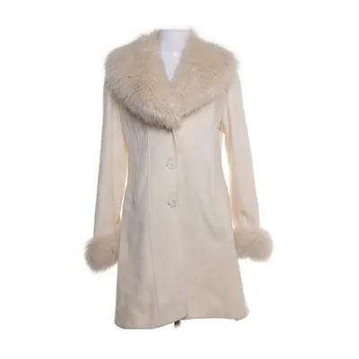 Coat (White, Beige) from Omega Cashmere, Polyamide, Wool, Faux fur