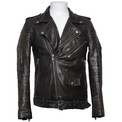 Veste de motard (Noir, Vert) de BLK DNM Cuir