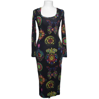 Kjole (Sort, Flerfarvet) fra Versace Jeans Couture Elastan, Polyamid, Viscose