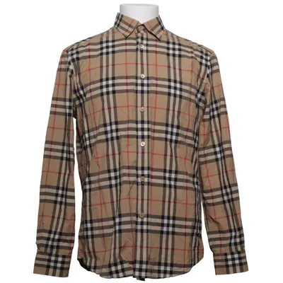 Skjorte (Beige, Sort, Rød) fra Burberry Bomuld