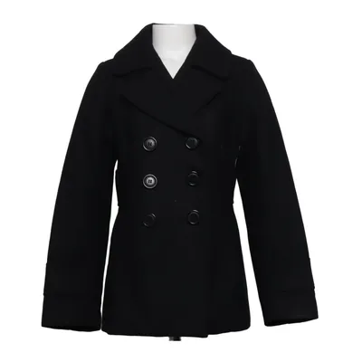 Pea coat (Black) from Out Wear by Lindex Polyester, Wool