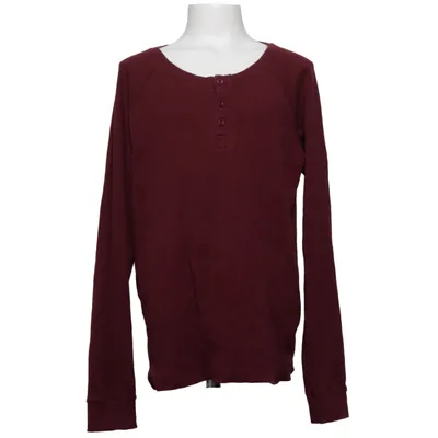 Henley shirt (Rood) van C Organic Cotton Elastaan, Organisch katoen
