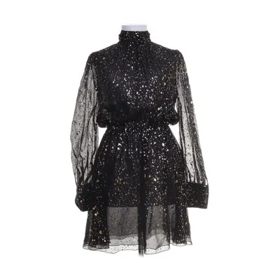 Dress (Black, Gold) from MSGM Milano Silk, Polyester