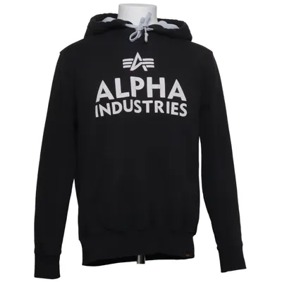 Huvtröja (Svart) från Alpha Industries Bomull, Polyester