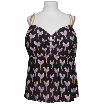 T-shirt de natation (Noir, Multicolore) de Ulla Popken Élasthane, Polyamide