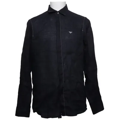 Skjorte (Sort) fra Emporio Armani Linned