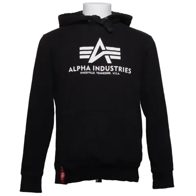 Huvtröja (Svart) från Alpha Industries Bomull, Polyester