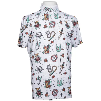 Poloshirt (Wit, Meerkleurig) van Birdie Boss Elastaan, Polyester