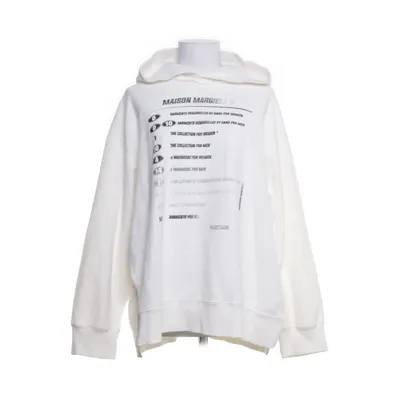 Sweat à capuche (Blanc) de MM6 by Maison Margiela Coton