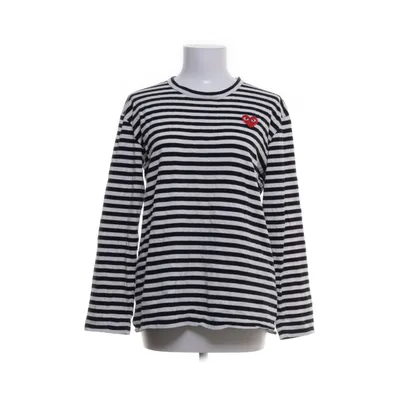 Long sleeve T-shirt (White, Black) from Comme des Garçons PLAY Cotton